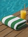 Oversized Premium Beach Towel 90x180 cm Luxury Pool Towel Cabana Stripe Oversized Bath Sheet Spa Towel Sand Resistant 5-Star Hotel Quality Towel Green