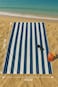 Oversized Premium Beach Towel 90x180 cm Luxury Pool Towel Cabana Stripe Oversized Bath Sheet Spa Towel Sand Resistant 5-Star Hotel Quality Towel Blue