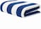 Oversized Premium Beach Towel 90x180 cm Luxury Pool Towel Cabana Stripe Oversized Bath Sheet Spa Towel Sand Resistant 5-Star Hotel Quality Towel Blue