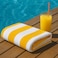 2-Pc Oversized Premium Beach Towels 90x180 cm Luxury Pool Towel Cabana Stripe Oversized Bath Sheet Spa Towel Sand Resistant 5-Star Hotel Quality Towel Yellow