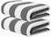 2-Pc Oversized Premium Beach Towels 90x180 cm Luxury Pool Towel Cabana Stripe Oversized Bath Sheet Spa Towel Sand Resistant 5-Star Hotel Quality Towel Grey