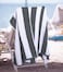 Pack of 4 Beach Towels 30x60 Inch Cabana Stripe Pool Towels 100% Cotton Bath Sheets 76x152 cm Highly Absorbent &amp; Quick Dry Over-Sized Bath Towels Dark Grey