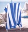 2-Pc 100% Cotton Beach Towels 30x60 Inch Cabana Stripe Pool Towels Cotton Bath Sheets 76x152 cm Highly Absorbent &amp; Quick Dry Over-Sized Bath Towels Blue