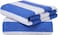 2-Pc 100% Cotton Beach Towels 30x60 Inch Cabana Stripe Pool Towels Cotton Bath Sheets 76x152 cm Highly Absorbent &amp; Quick Dry Over-Sized Bath Towels Blue
