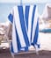 100% Cotton Beach Towel 30x60 Inch Pool Towel Cabana Stripe Bath Sheet 76x152 cm Highly Absorbent &amp; Quick Dry Over-Sized Bath Towel Blue
