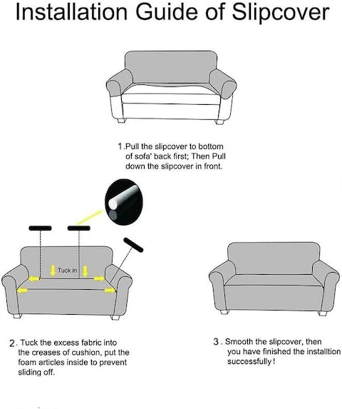 Stretch Fit 4-Seater Sofa Cover Cream Soft Brushed Fabric Couch Cover Full Coverage Furniture Protector Slipcover Four Seater Fits on Standard and Recliner Sofa 235-300cm Size