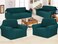 Stretch Fit 7 Seater Sofa Cover Set Teal Green 3211 Combination Soft Brushed Fabric Couch Cover Full Coverage Furniture Protector Slipcover Seven Seater Fits on Standard and Recliner Sofa