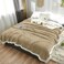 Fabienne Jacquard Sherpa Blanket Single Size 160x220cm Faux Fur Bed Blanket Reversible Warm Cashmere Blanket Beige for Throw Bed Sofa Travel Couch