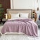 Fabienne Jacquard Sherpa Blanket Single Size 160x220cm Faux Fur Bed Blanket Reversible Warm Cashmere Blanket Lilac for Throw Bed Sofa Travel Couch