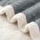 Fabienne Jacquard Sherpa Blanket Single Size 160x220cm Faux Fur Bed Blanket Reversible Warm Cashmere Blanket Grey for Throw Bed Sofa Travel Couch