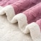 Fabienne Jacquard Sherpa Blanket Single Size 160x220cm Faux Fur Bed Blanket Reversible Warm Cashmere Blanket Pink for Throw Bed Sofa Travel Couch