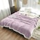 Fabienne Jacquard Sherpa Blanket King Size 220x240cm Faux Fur Bed Blanket Reversible Warm Cashmere Blanket Lilac for Throw Bed Sofa Travel Couch