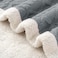 Fabienne Jacquard Sherpa Blanket King Size 220x240cm Faux Fur Bed Blanket Reversible Warm Cashmere Blanket Grey for Throw Bed Sofa Travel Couch