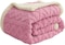 Fabienne Jacquard Sherpa Blanket King Size 220x240cm Faux Fur Bed Blanket Reversible Warm Cashmere Blanket Pink for Throw Bed Sofa Travel Couch