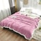 Fabienne Jacquard Sherpa Blanket King Size 220x240cm Faux Fur Bed Blanket Reversible Warm Cashmere Blanket Pink for Throw Bed Sofa Travel Couch