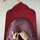 Embossed Dome Style Prayer Mat Maroon Anti-Slip Velvet Top Islamic Prayer Mat New Design Sajadah Padded Prayer Rug for Men Women Eid Gift Ramadan 70x110 cm