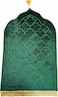 Embossed Dome Style Prayer Green 70x110 cm Mat Anti-Slip Velvet Top Islamic Prayer Mat New Design Sajadah Padded Prayer Rug for Men Women Eid Gift Ramadan