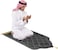 Embossed Dome Style Prayer Mat Grey Anti-Slip Velvet Top Islamic Prayer Mat New Design Sajadah Padded Prayer Rug for Men Women Eid Gift Ramadan 70x110 cm