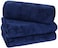 Fabienne 3-Pc Multipurpose Microfiber Towel Set Navy Blue 50x90cm Gym Towel, Hand Towel, Hair Towel, Car Cleaning Towel, Kitchen Towel Soft and Durable