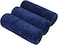 Fabienne 3-Pc Multipurpose Microfiber Towel Set Navy Blue 50x90cm Gym Towel, Hand Towel, Hair Towel, Car Cleaning Towel, Kitchen Towel Soft and Durable