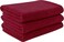 Fabienne 3-Pc Multipurpose Microfiber Towel Set Wine Red 50x90cm Gym Towel, Hand Towel, Hair Towel, Car Cleaning Towel, Kitchen Towel Soft and Durable