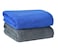 Fabienne 2-Piece Microfiber Gym Towel/Hand Towel/Face Towel/Car Cleaning Towel 50x90 cm Blue/Grey
