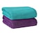 Fabienne 2-Piece Microfiber Gym Towel/Hand Towel/Face Towel/Car Cleaning Towel 50x90 cm Turquoise/Purple