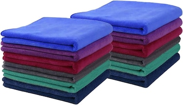 Fabienne 12-PC Microfiber Cleaning Towel Set 30x30cm Wash clothes Durable &amp; Washable 330 GSM Cleaning Cloths for Kitchen, Bathroom Cleaning All Purpose Microfiber Towel Multicolour