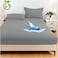 Tencel Waterproof Mattress Protector with 2 Pillowcases Double/Queen Size 150x200cm Tencel+TPU High Absorption Pad Cover for Bed 100% Waterproof Tencel Jersey Mattress Protector Grey
