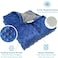Weighted Lap Pad for Kids 3Lbs Dotted Minky Weighted Lap Blanket for Kids with Sensory Processing Issues Like Autism or ADHD 56x48cm Blue/Grey
