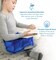 Weighted Lap Pad for Kids 3Lbs Dotted Minky Weighted Lap Blanket for Kids with Sensory Processing Issues Like Autism or ADHD 56x48cm Blue/Grey