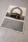 Memory Foam Prayer Mat 70x110cm Thick Padded Muslim Prayer Rug with Knee Support Gift for Elderly People Cushioned Anti-Slip Lightweight Janamaz Kaaba Print Salah Mat Grey/Beige