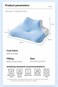 Multi-Function Memory Foam Pillow 40&times;60&times;23cm Lying Sleep Neck Support for Stomach Sleepers, Prone Support for Mobile Use &amp; Reading, Head Elevation Pillow with Cooling Washable Cover Navy Blue