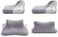 Multi-Function Memory Foam Pillow 40&times;60&times;23cm Lying Sleep Neck Support for Stomach Sleepers, Prone Support for Mobile Use &amp; Reading, Head Elevation Pillow with Cooling Washable Cover Ash Grey