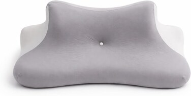 Multi-Function Memory Foam Pillow 40&times;60&times;23cm Lying Sleep Neck Support for Stomach Sleepers, Prone Support for Mobile Use &amp; Reading, Head Elevation Pillow with Cooling Washable Cover Ash Grey