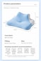 Multi-Function Memory Foam Pillow 40&times;60&times;23cm Lying Sleep Neck Support for Stomach Sleepers, Prone Support for Mobile Use &amp; Reading, Head Elevation Pillow with Cooling Washable Cover Sky Blue