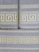 3-Piece Turkish Cotton Towel Set Lightweight Bath, Hand &amp; Face Towels Gift Set Soft, Absorbent, Gift-Ready Box Set of Towels in Golden Jacquard Border Designs Grey/Gold