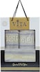 3-Piece Turkish Cotton Towel Set Lightweight Bath, Hand &amp; Face Towels Gift Set Soft, Absorbent, Gift-Ready Box Set of Towels in Golden Jacquard Border Designs Grey/Gold