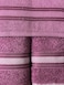 3-Piece Turkish Cotton Towel Set Lightweight Bath Towel Hand &amp; Face Towels Gift Set Soft, Absorbent, Gift-Ready Box Set of Towels in Stripe Border Design Purple