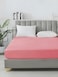 Turkish Jersey Cotton Fitted Sheet King Size 180&times;200 cm Bed Sheet Cotton Deep Pocket 30 cm, Elasticated Edges Hot Pink