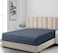 Turkish Jersey Cotton Fitted Sheet King Size 180&times;200 cm Bed Sheet Cotton Deep Pocket 30 cm, Elasticated Edges Blue Grey