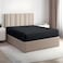Turkish Jersey Cotton Fitted Sheet King Size 180&times;200 cm Bed Sheet Cotton Deep Pocket 30 cm, Elasticated Edges Black Navy