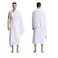 Fabienne 2-Pc Ihram Towel Non-Stitched Men's Ihram for Umrah Pure White Hajj Towel, 82x42 inches 210x110cm Lightweight Umrah Essentials Hygienic Pilgrimage Towel with Bag