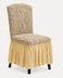 6-Piece Woven Jacquard Stretch Fit Dining Chair Covers Set Beige