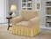 Jacquard Fabric Stretchable One Seater Sofa Cover Beige