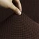 High Stretch 1 Seater Sofa Cover Brown Soft Brushed Fabric Couch Cover Full Coverage Furniture Protector Slipcover One Seater Fits on Standard and Recliner Sofa 80-120cm Size