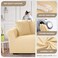 High Stretch 1 Seater Sofa Cover Brown Soft Brushed Fabric Couch Cover Full Coverage Furniture Protector Slipcover One Seater Fits on Standard and Recliner Sofa 80-120cm Size