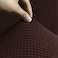 Stretch Fit 3-Seater Sofa Cover Brown Soft Brushed Fabric Couch Cover Full Coverage Furniture Protector Slipcover Three Seater Fits on Standard and Recliner Sofa 185-235cm Size