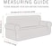 Stretch Fit 3-Seater Sofa Cover Dust Blue Soft Brushed Fabric Couch Cover Full Coverage Furniture Protector Slipcover Three Seater Fits on Standard and Recliner Sofa 185-235cm Size