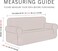 Stretch Fit 4-Seater Sofa Cover Black Soft Brushed Fabric Couch Cover Full Coverage Furniture Protector Slipcover Four Seater Fits on Standard and Recliner Sofa 235-300cm Size